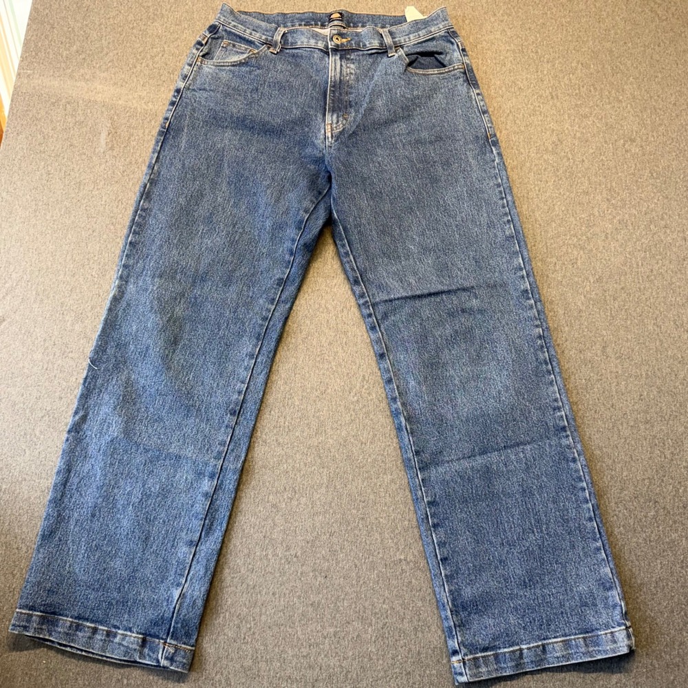 Dickies Skateboarding Mens Straight Leg Blue Denim Jeans 34x32 Medium Wash